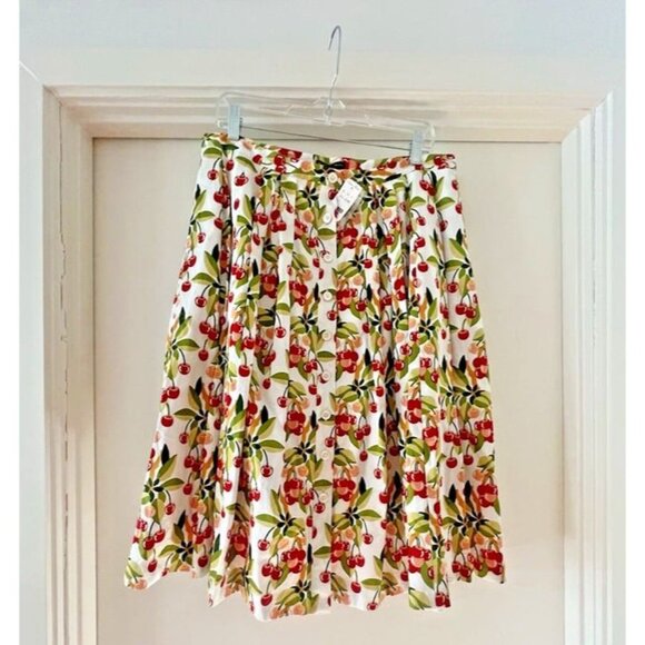 Brooks Brothers Cherry Spring Summer Skirt 14 Blouse 16 Set Retro Cottage Fairy - Picture 6 of 9